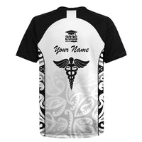New Zealand Nurse RN 2026 Personalised Rugby Jersey White Maori Pattern Cultural Pride LT9 - Polynesian Pride