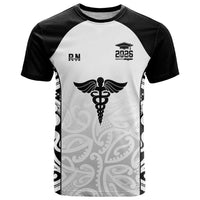 New Zealand Nurse RN 2026 Personalised T Shirt White Maori Pattern Cultural Pride LT9 White - Polynesian Pride