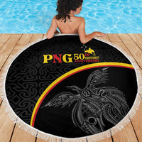 Papua New Guinea 50th Independence Day Beach Blanket Simple Oro Tapa Pattern LT9 - Polynesian Pride
