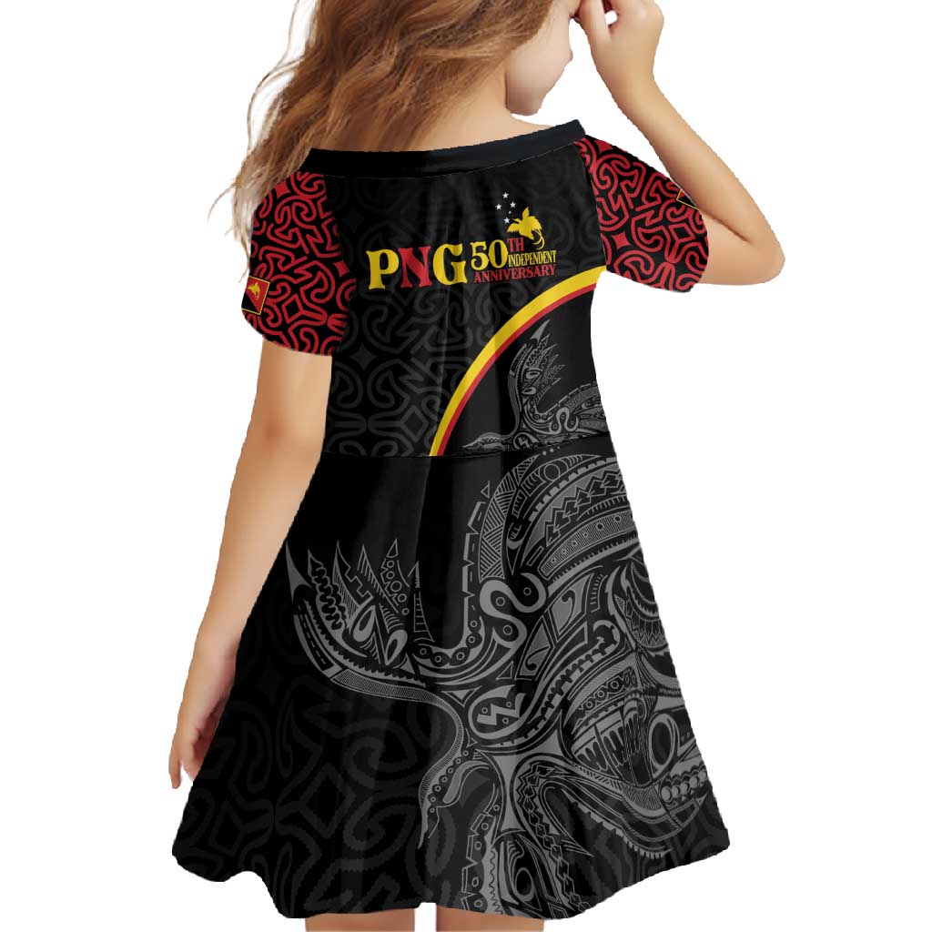 Papua New Guinea 50th Independence Day Family Matching Off Shoulder Maxi Dress and Hawaiian Shirt Simple Oro Tapa Pattern - Polynesian Pride