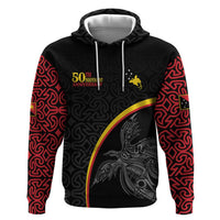 Papua New Guinea 50th Independence Day Hoodie Simple Oro Tapa Pattern - Polynesian Pride
