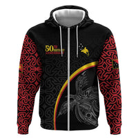 Papua New Guinea 50th Independence Day Hoodie Simple Oro Tapa Pattern - Polynesian Pride