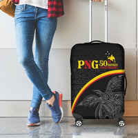 Papua New Guinea 50th Independence Day Luggage Cover Simple Oro Tapa Pattern - Polynesian Pride