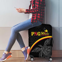 Papua New Guinea 50th Independence Day Luggage Cover Simple Oro Tapa Pattern - Polynesian Pride