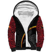 Papua New Guinea 50th Independence Day Sherpa Hoodie Simple Oro Tapa Pattern LT9 Unisex Black - Polynesian Pride