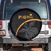 Papua New Guinea 50th Independence Day Spare Tire Cover Simple Oro Tapa Pattern - Polynesian Pride