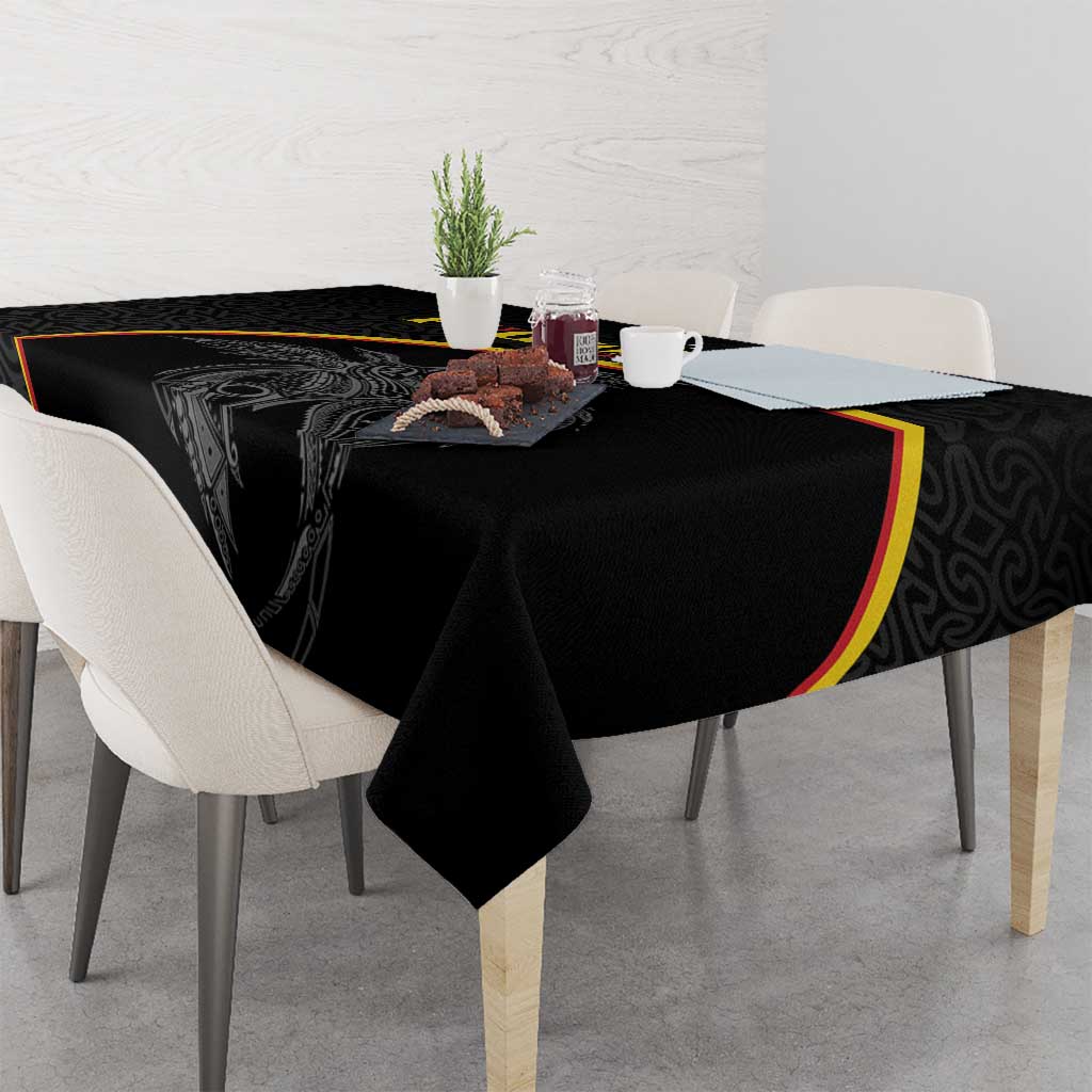 Papua New Guinea 50th Independence Day Tablecloth Simple Oro Tapa Pattern LT9 - Polynesian Pride