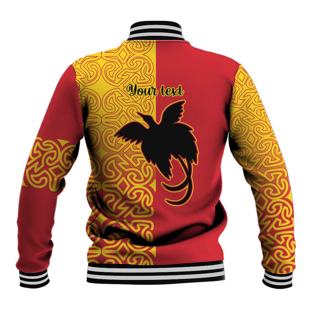 Papua New Guinea Oro Tapa Personalised Baseball Jacket Simple Bird of Paradise Style LT9 - Polynesian Pride