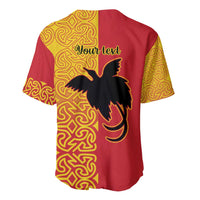 Papua New Guinea Oro Tapa Personalised Baseball Jersey Simple Bird of Paradise Style - Polynesian Pride