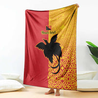 Papua New Guinea Oro Tapa Personalised Blanket Simple Bird of Paradise Style - Polynesian Pride
