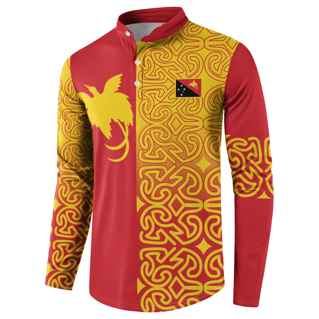 Papua New Guinea Oro Tapa Personalised Button Sweatshirt Simple Bird of Paradise Style LT9 - Polynesian Pride