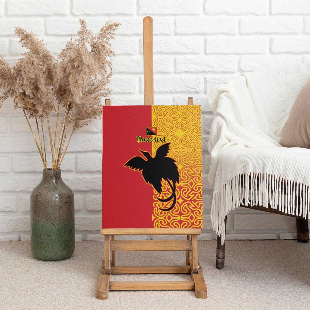 Papua New Guinea Oro Tapa Personalised Canvas Wall Art Simple Bird of Paradise Style LT9 - Polynesian Pride