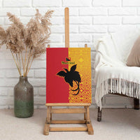 Papua New Guinea Oro Tapa Personalised Canvas Wall Art Simple Bird of Paradise Style LT9 - Polynesian Pride