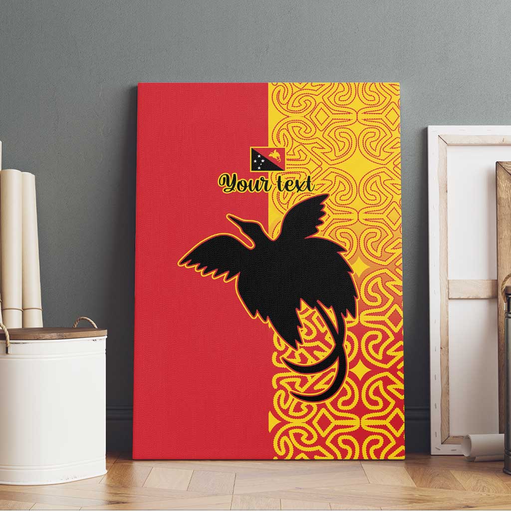 Papua New Guinea Oro Tapa Personalised Canvas Wall Art Simple Bird of Paradise Style LT9 - Polynesian Pride