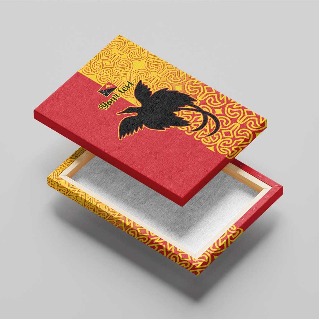 Papua New Guinea Oro Tapa Personalised Canvas Wall Art Simple Bird of Paradise Style LT9 - Polynesian Pride
