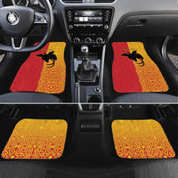 Papua New Guinea Oro Tapa Personalised Car Mats Simple Bird of Paradise Style LT9 Set 4pcs Red - Polynesian Pride