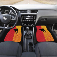 Papua New Guinea Oro Tapa Personalised Car Mats Simple Bird of Paradise Style LT9 Set 2pcs - Front Red - Polynesian Pride