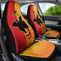 Papua New Guinea Oro Tapa Personalised Car Seat Cover Simple Bird of Paradise Style - Polynesian Pride