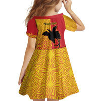 Papua New Guinea Oro Tapa Personalised Family Matching Long Sleeve Bodycon Dress and Hawaiian Shirt Simple Bird of Paradise Style - Polynesian Pride