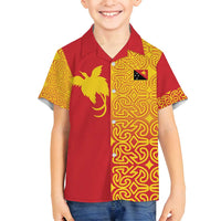 Papua New Guinea Oro Tapa Personalised Family Matching Off Shoulder Maxi Dress and Hawaiian Shirt Simple Bird of Paradise Style - Polynesian Pride