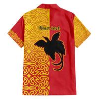 Papua New Guinea Oro Tapa Personalised Family Matching Short Sleeve Bodycon Dress and Hawaiian Shirt Simple Bird of Paradise Style - Polynesian Pride