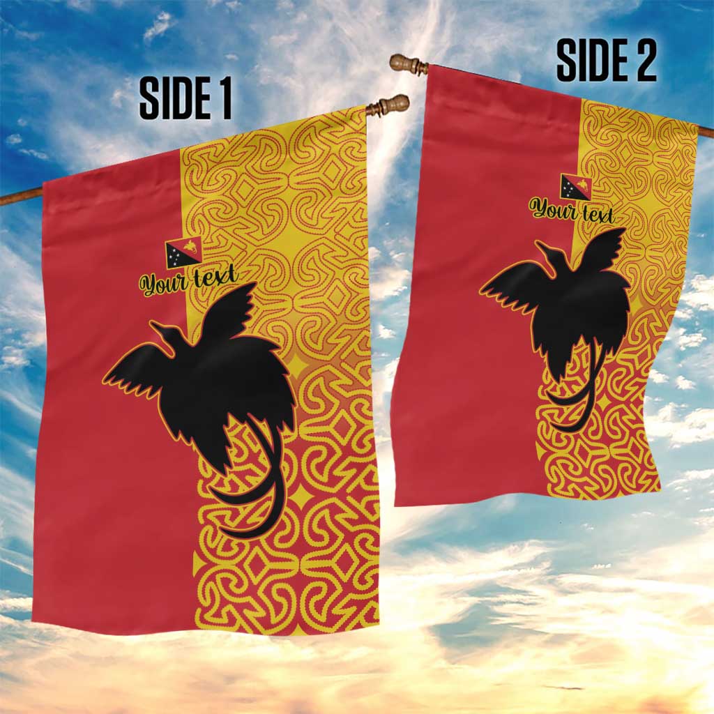 Papua New Guinea Oro Tapa Personalised Garden Flag Simple Bird of Paradise Style - Polynesian Pride
