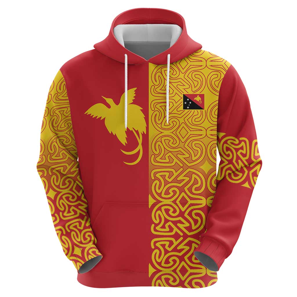 Papua New Guinea Oro Tapa Personalised Hoodie Simple Bird of Paradise Style - Polynesian Pride