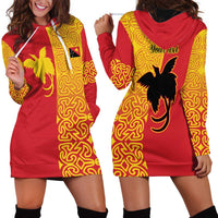 Papua New Guinea Oro Tapa Personalised Hoodie Dress Simple Bird of Paradise Style - Polynesian Pride