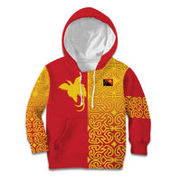Papua New Guinea Oro Tapa Personalised Kid Hoodie Simple Bird of Paradise Style - Polynesian Pride