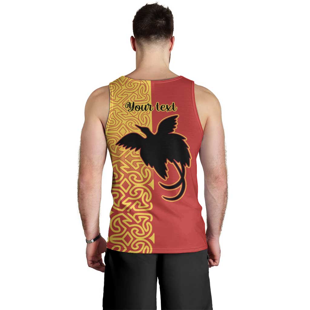 Papua New Guinea Oro Tapa Personalised Men Tank Top Simple Bird of Paradise Style LT9 - Polynesian Pride