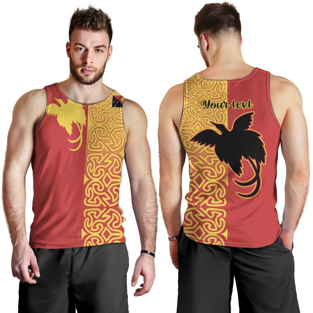 Papua New Guinea Oro Tapa Personalised Men Tank Top Simple Bird of Paradise Style LT9 - Polynesian Pride
