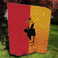 Papua New Guinea Oro Tapa Personalised Quilt Simple Bird of Paradise Style - Polynesian Pride