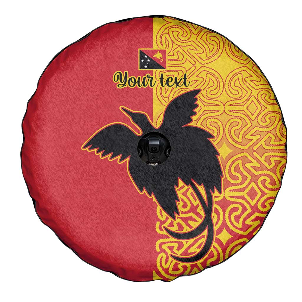 Papua New Guinea Oro Tapa Personalised Spare Tire Cover Simple Bird of Paradise Style - Polynesian Pride