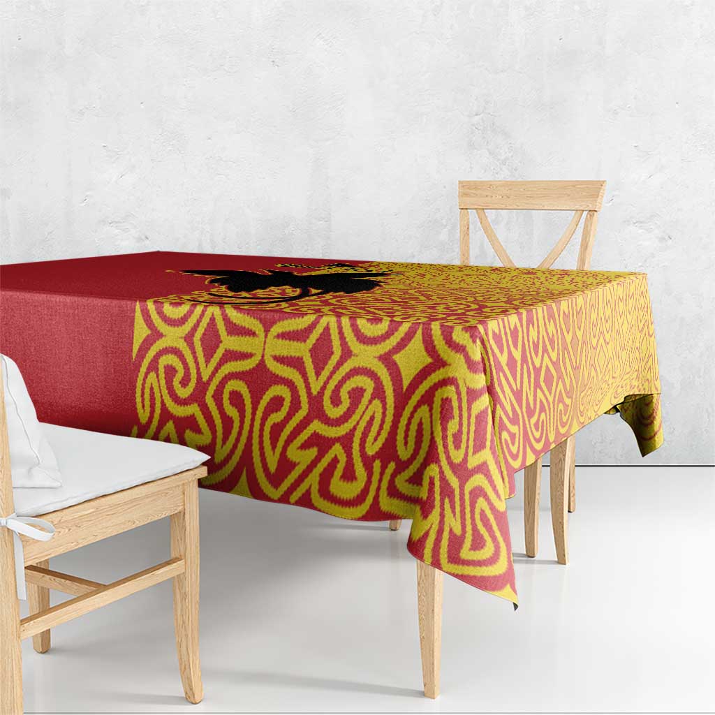 Papua New Guinea Oro Tapa Personalised Tablecloth Simple Bird of Paradise Style LT9 - Polynesian Pride