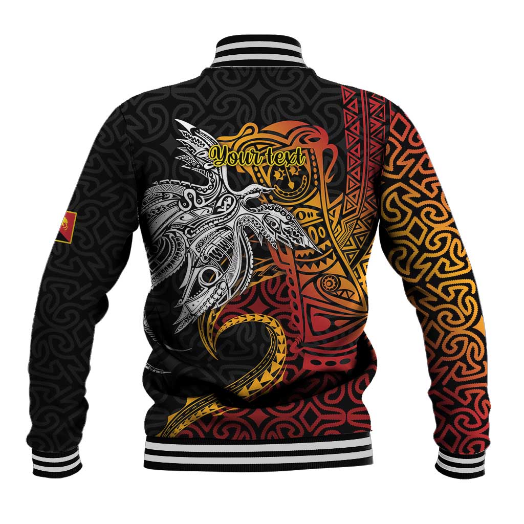 Papua New Guinea Sepik Personalised Baseball Jacket PNG Bird of Paradise Tattoo LT9 - Polynesian Pride