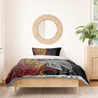 Papua New Guinea Sepik Personalised Bedding Set PNG Bird of Paradise Tattoo - Polynesian Pride