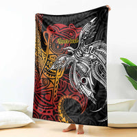 Papua New Guinea Sepik Personalised Blanket PNG Bird of Paradise Tattoo - Polynesian Pride