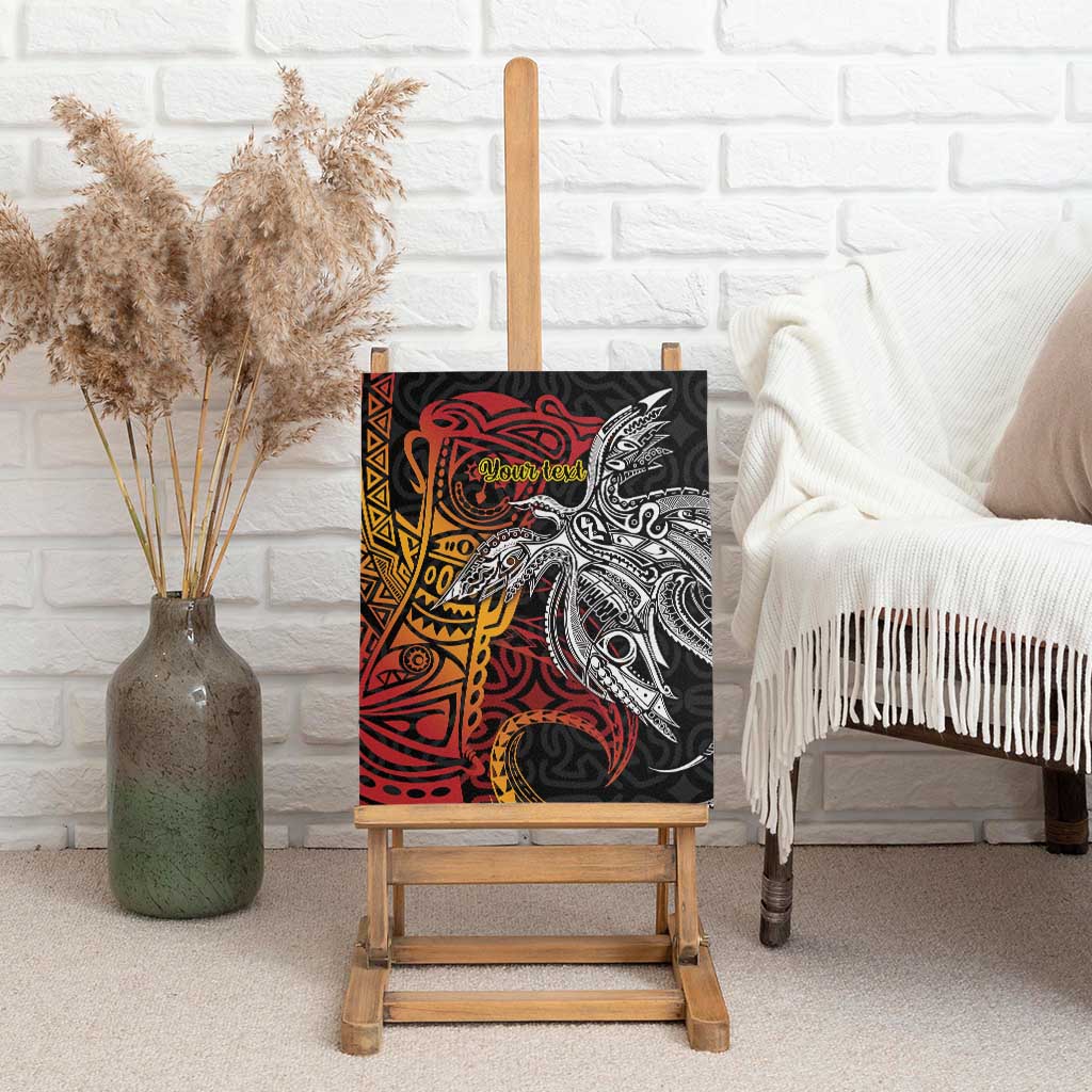 Papua New Guinea Sepik Personalised Canvas Wall Art PNG Bird of Paradise Tattoo - Polynesian Pride