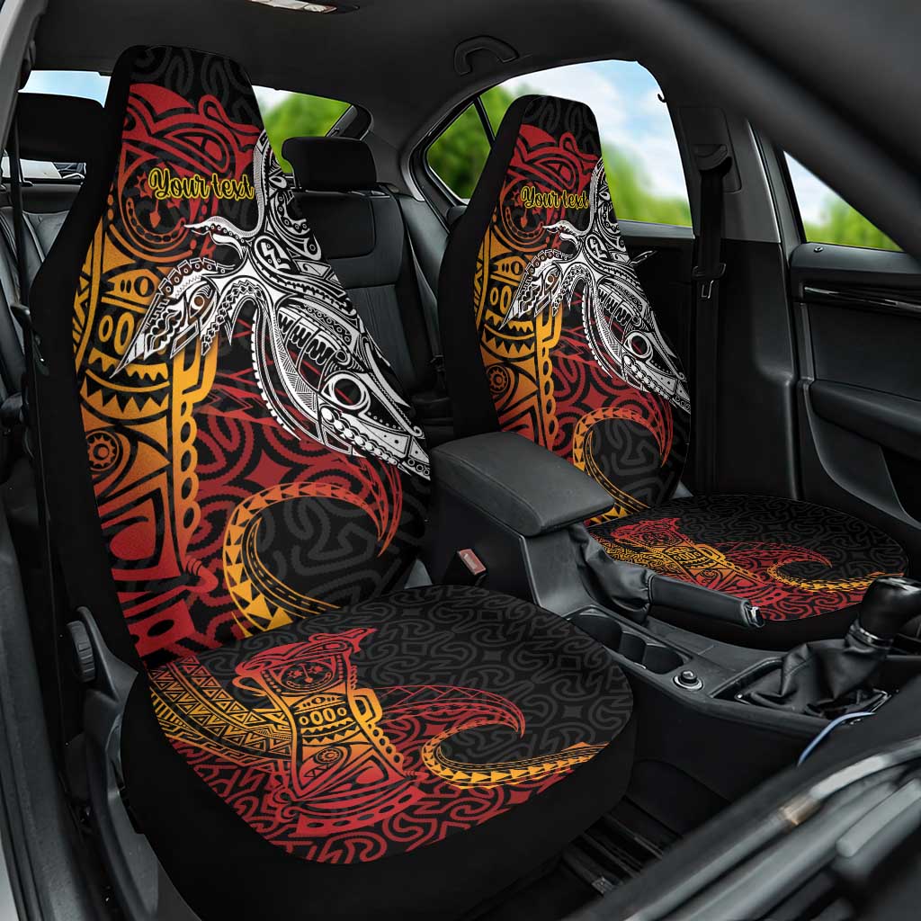 Papua New Guinea Sepik Personalised Car Seat Cover PNG Bird of Paradise Tattoo - Polynesian Pride