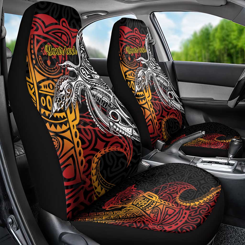 Papua New Guinea Sepik Personalised Car Seat Cover PNG Bird of Paradise Tattoo - Polynesian Pride