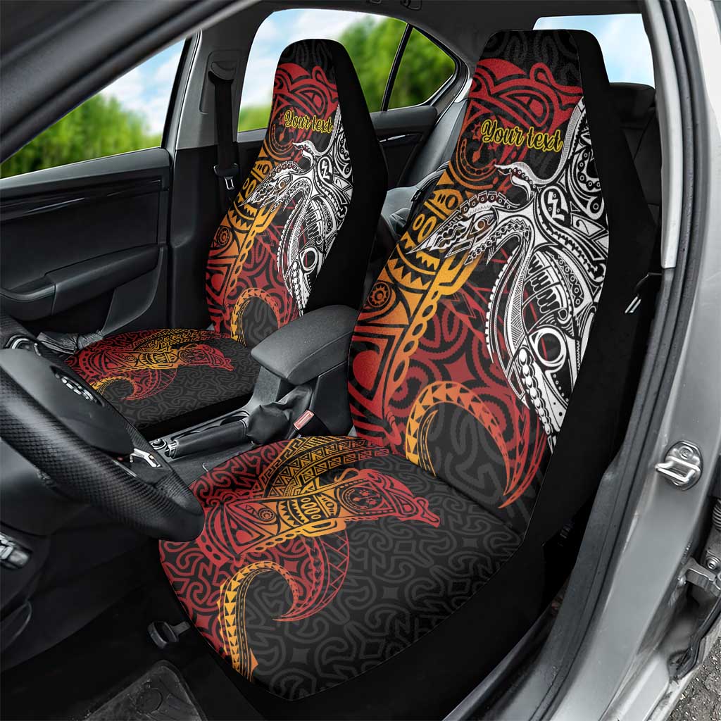 Papua New Guinea Sepik Personalised Car Seat Cover PNG Bird of Paradise Tattoo - Polynesian Pride