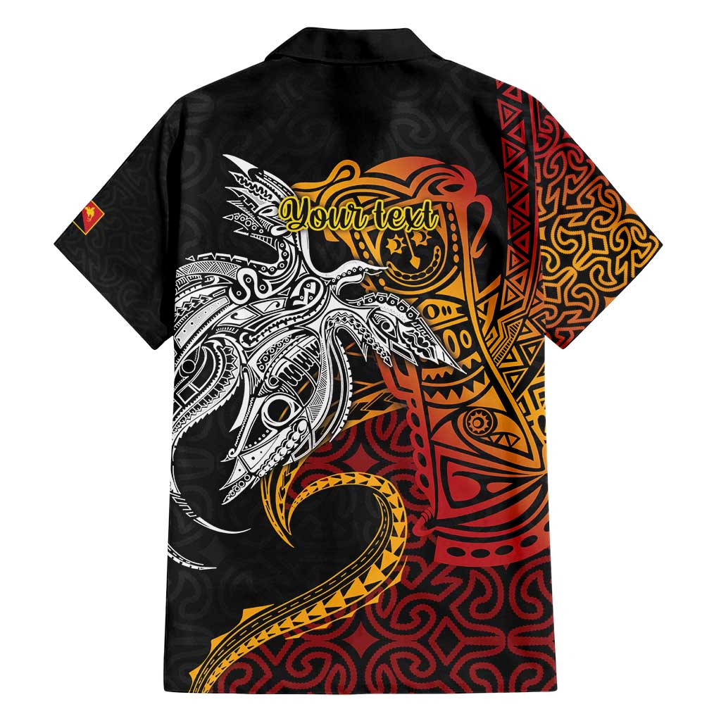 Papua New Guinea Sepik Personalised Family Matching Off Shoulder Short Dress and Hawaiian Shirt PNG Bird of Paradise Tattoo - Polynesian Pride