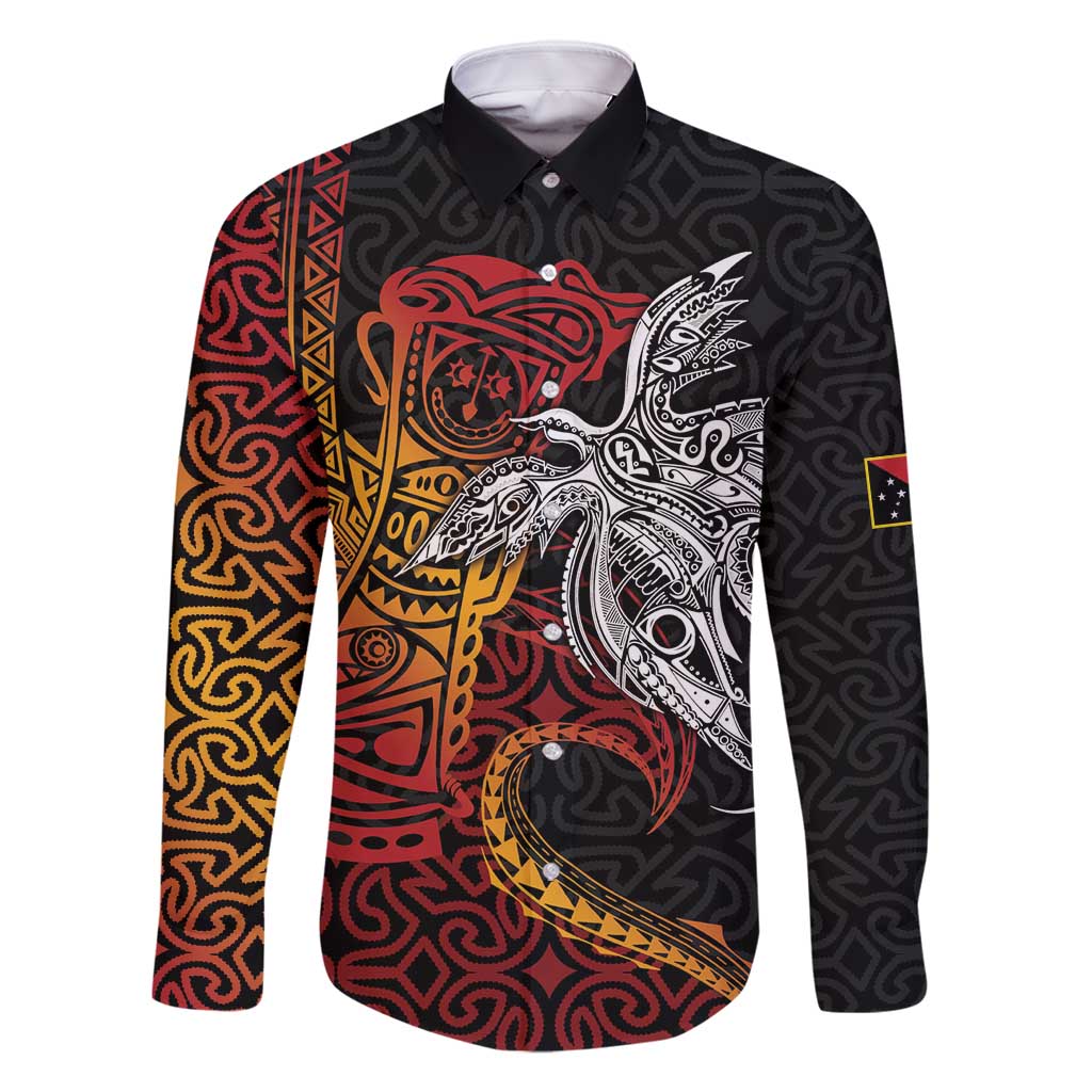 Papua New Guinea Sepik Personalised Family Matching Off Shoulder Short Dress and Hawaiian Shirt PNG Bird of Paradise Tattoo - Polynesian Pride