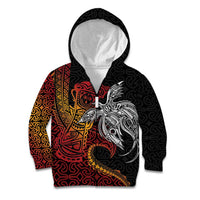 Papua New Guinea Sepik Personalised Kid Hoodie PNG Bird of Paradise Tattoo - Polynesian Pride
