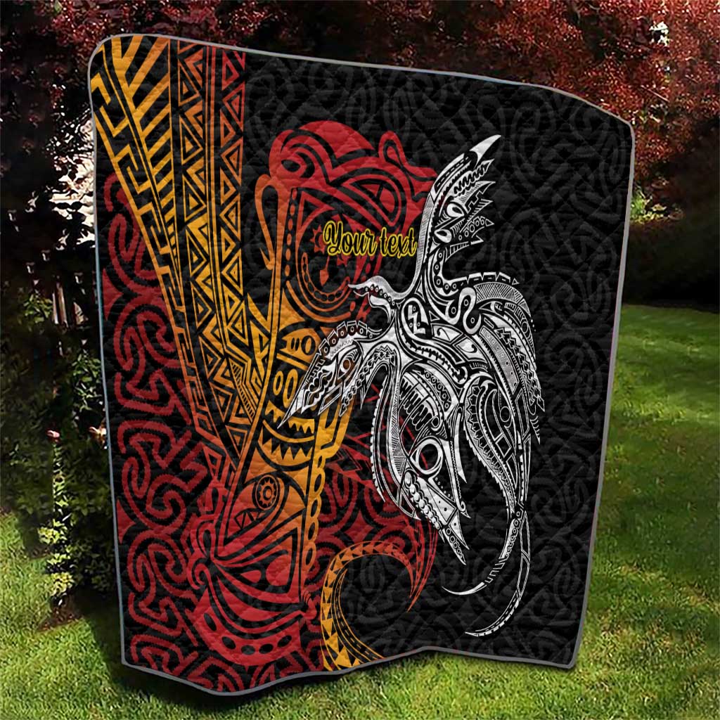Papua New Guinea Sepik Personalised Quilt PNG Bird of Paradise Tattoo - Polynesian Pride
