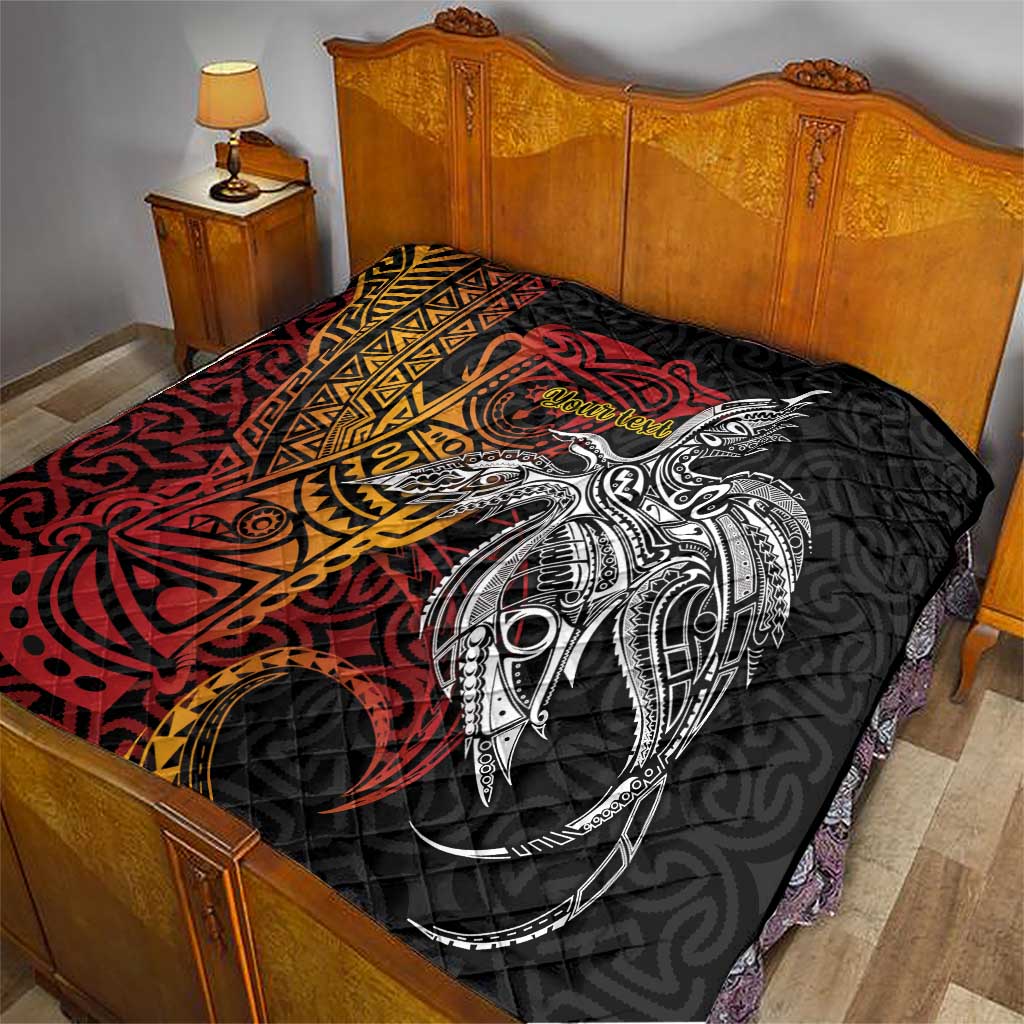 Papua New Guinea Sepik Personalised Quilt PNG Bird of Paradise Tattoo - Polynesian Pride