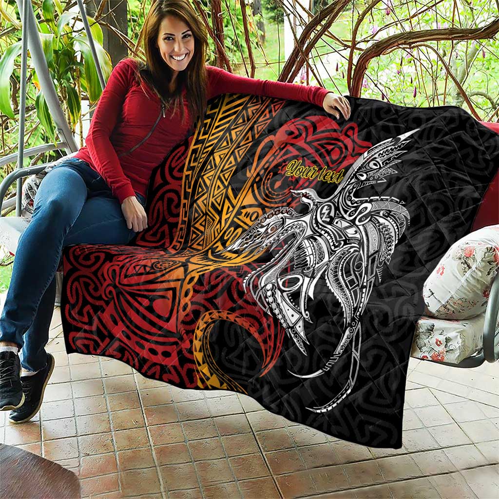 Papua New Guinea Sepik Personalised Quilt PNG Bird of Paradise Tattoo - Polynesian Pride