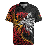 Papua New Guinea Sepik Personalised Rugby Jersey PNG Bird of Paradise Tattoo - Polynesian Pride