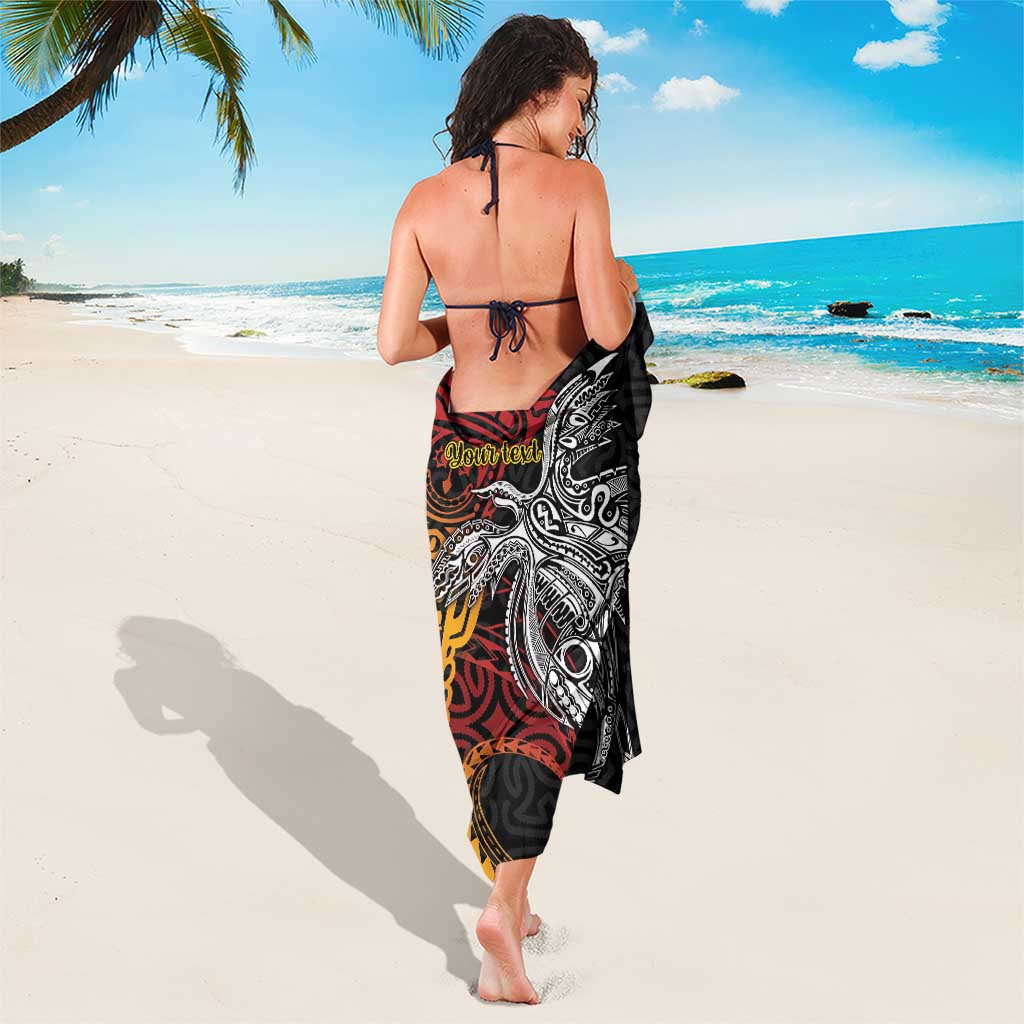 Papua New Guinea Sepik Personalised Sarong PNG Bird of Paradise Tattoo - Polynesian Pride