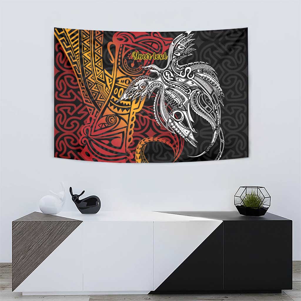 Papua New Guinea Sepik Personalised Tapestry PNG Bird of Paradise Tattoo - Polynesian Pride